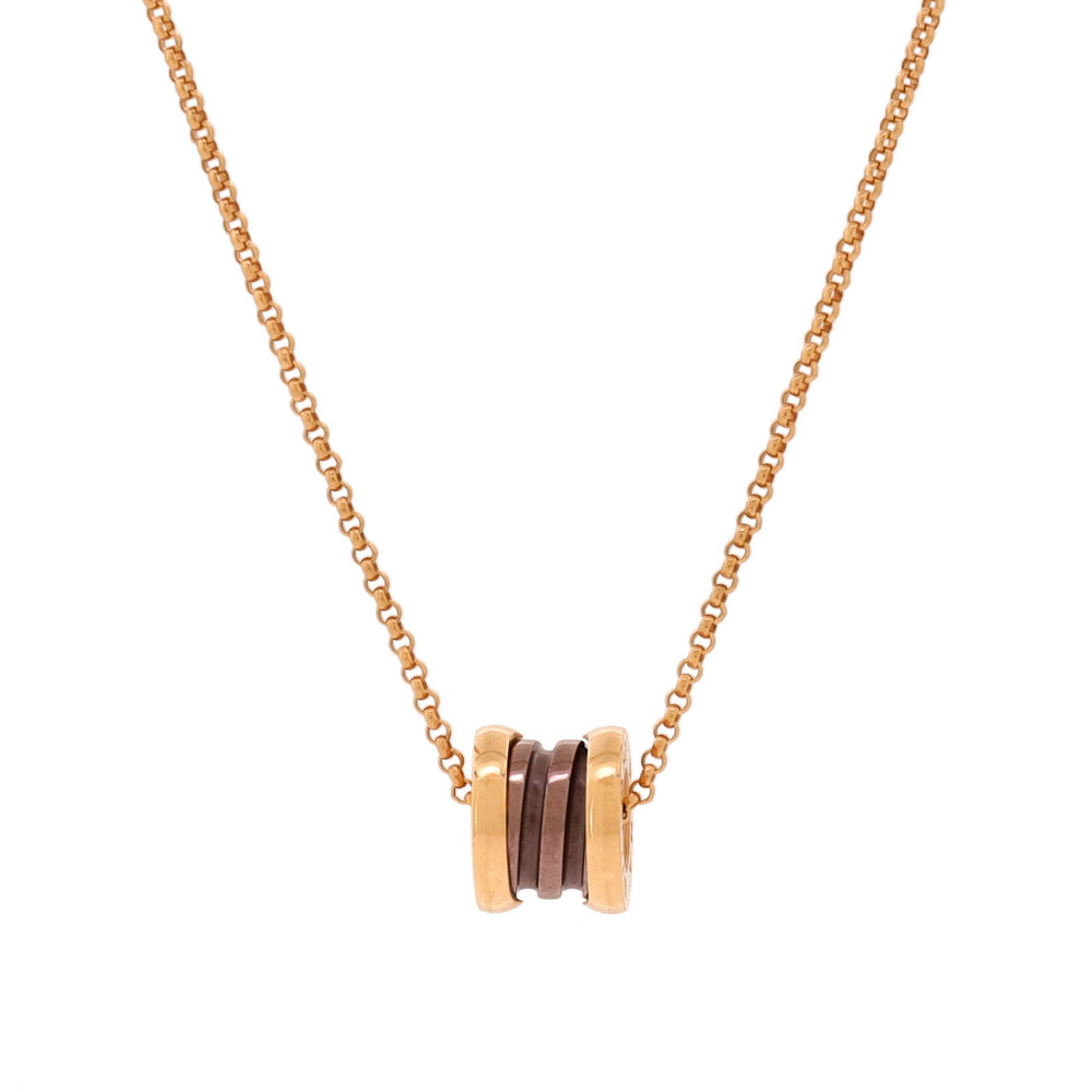 Bvlgari Mini B.Zero1 Pendant Necklace 18k Rose Gold and Metal